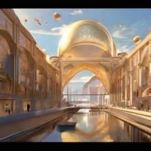 “Golden City Of Celestial Splendor: A Photorealistic Digital Masterpiece” | Leonardo AI Prompt