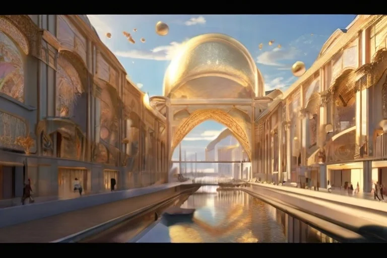 “Golden City Of Celestial Splendor: A Photorealistic Digital Masterpiece” | Leonardo AI Prompt