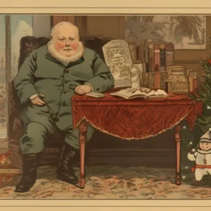 Christmas Theme Vintage Postcard | Midjourney Prompt