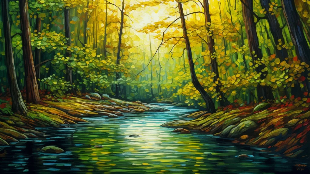 Dynamic Oil Painting of Nature’s Beauty