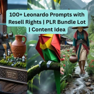100+ Leonardo Prompts with Resell Rights | PLR Bundle Lot | Content Idea